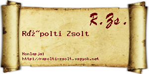 Rápolti Zsolt névjegykártya